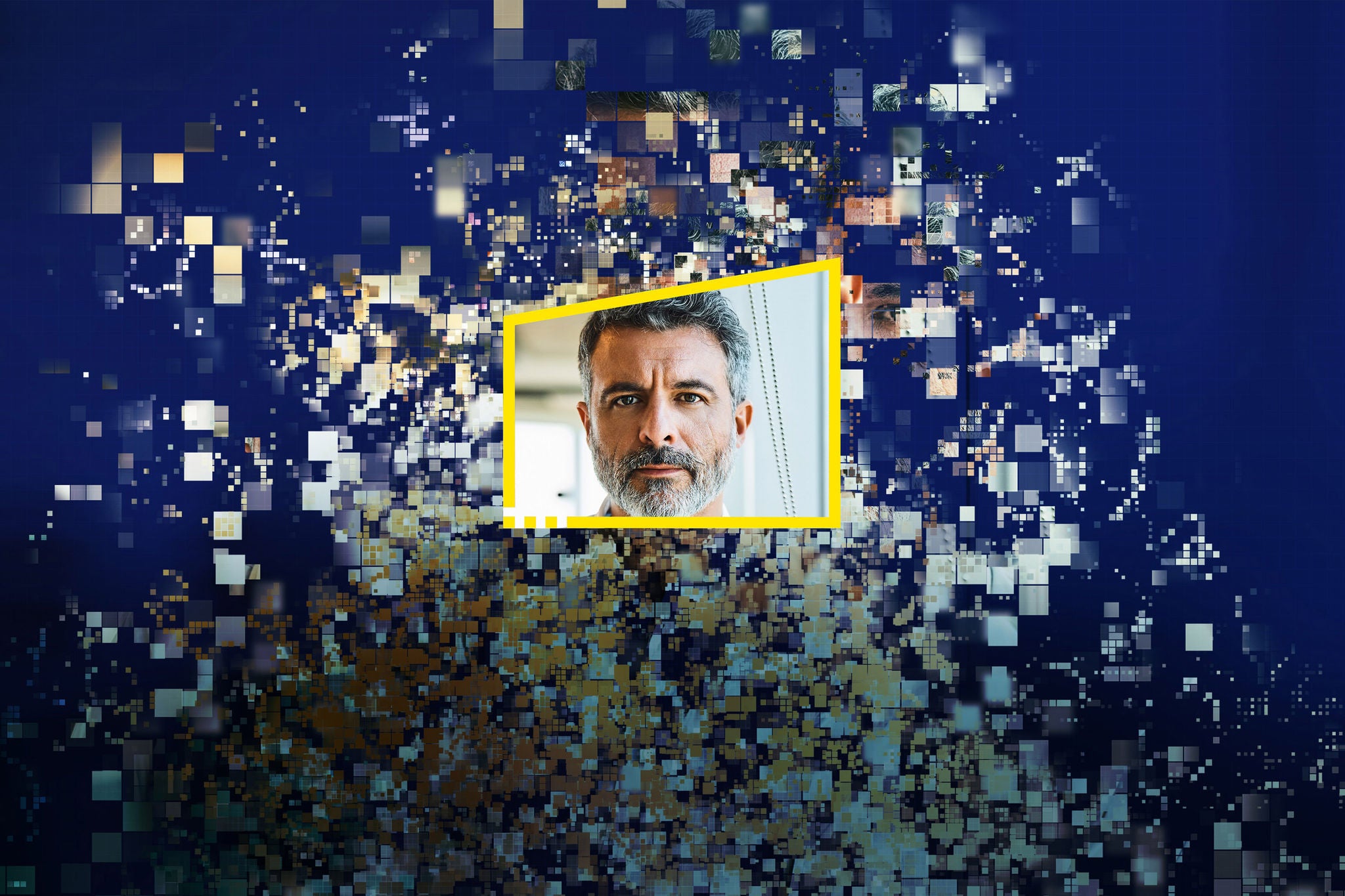 reframe your future mature man pixels