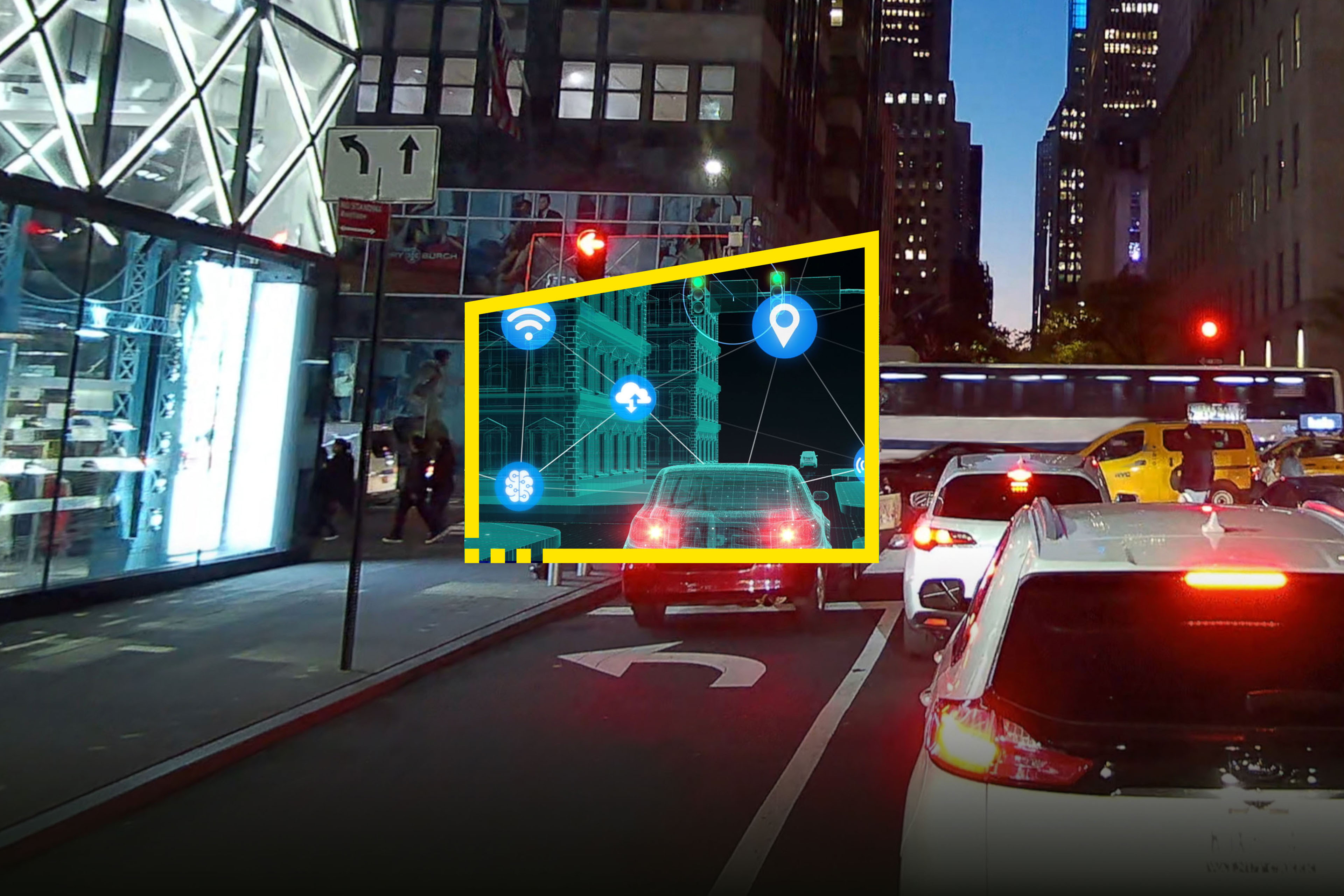 Reframe your future technology traffic jam static